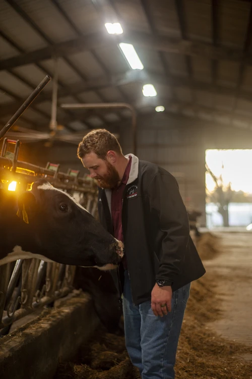 Student worker at Jones Dairy. 